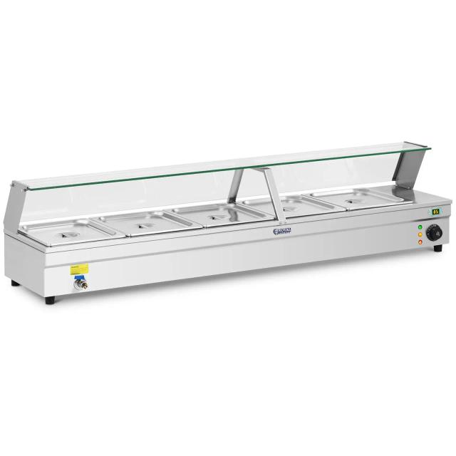 Bain-marie - 5 x GN - 1/2 - Avec robinet de vidange | Royal Catering on Productcaster.