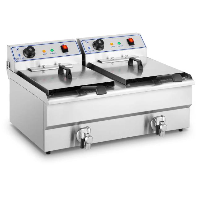 Ηλεκτρική φριτέζα - 2 x 16 L - 400 V | Royal Catering on Productcaster.