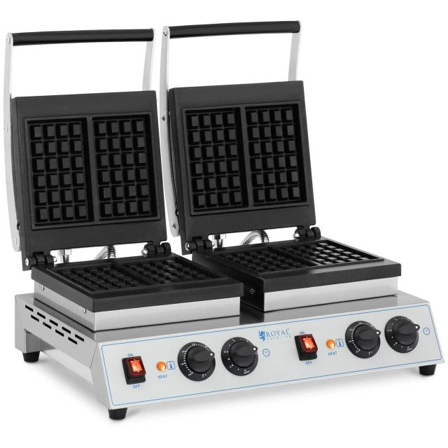 Διπλή βαφλιέρα - Βελγικές βάφλες - 2 x 1,500 W | Royal Catering on Productcaster.