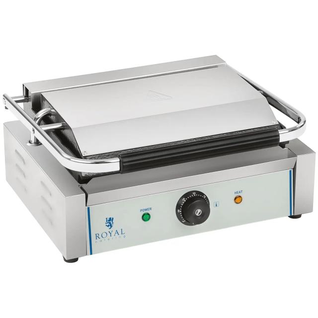 Kontakt grill - 1 x 2.200 Watt - bordázott | Royal Catering on Productcaster.