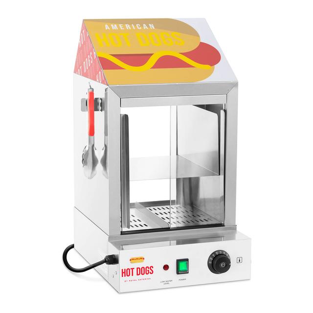 Hot dog gőzölő - 100 virsli - 25 zsemle - 1000 W | Royal Catering on Productcaster.