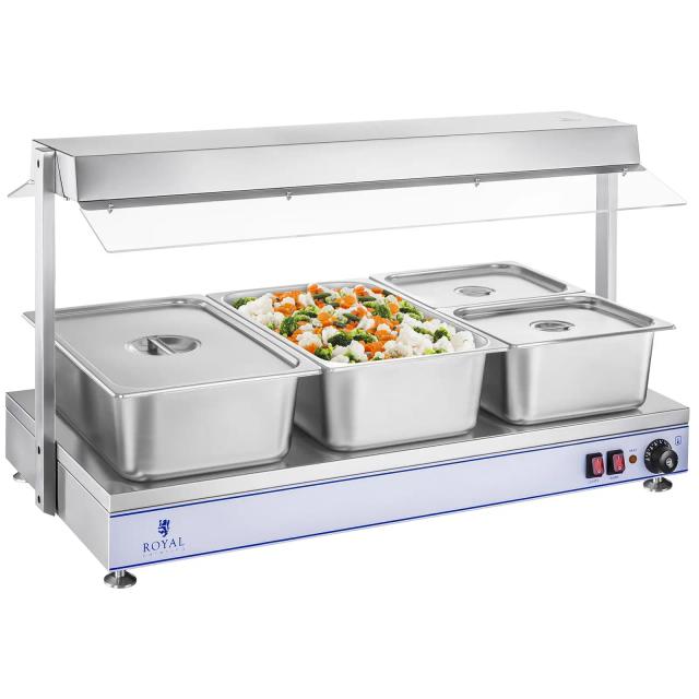 Melegítő tálca - 4 halogén lámpa - 2.000 W | Royal Catering on Productcaster.