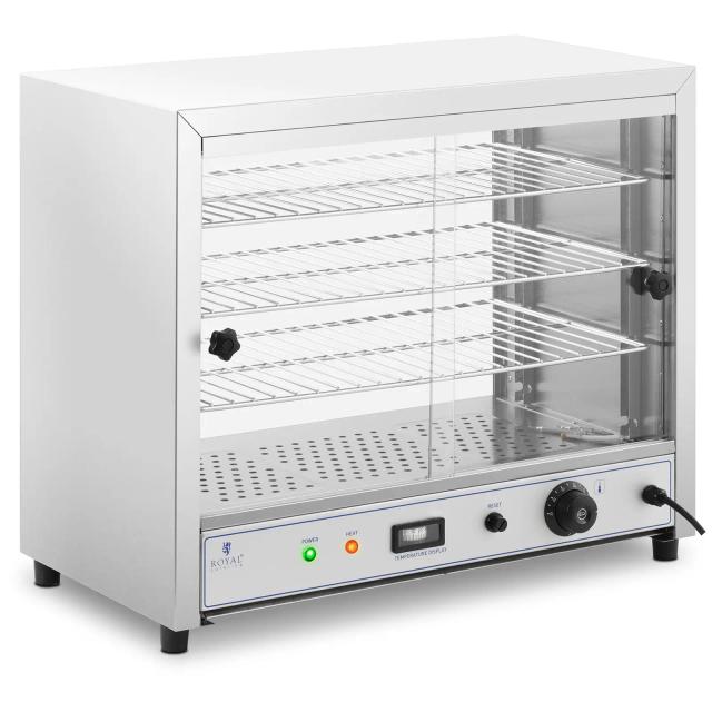 Melegentartó vitrin - 54 cm - Royal Catering - 1,000 W - 3 tárolórács on Productcaster.