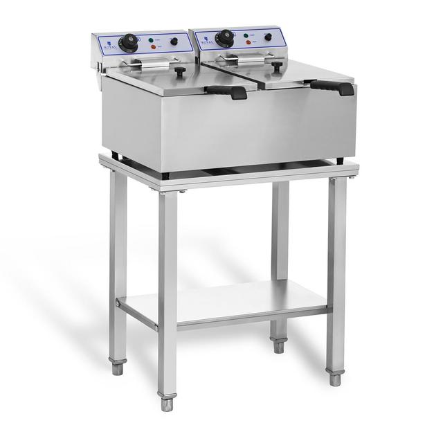 Elektromos fritőz - 2 x 17 liter - asztallal | Royal Catering on Productcaster.