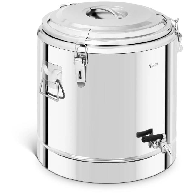 Hőtartó edény - rozsdamentes acél - 35 L - leeresztő szeleppel | Royal Catering on Productcaster.