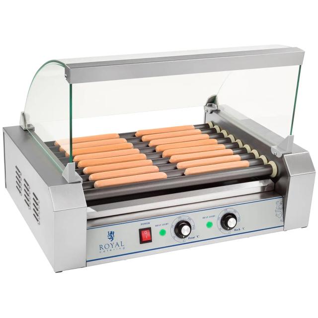 Hot Dog Grill - 9 görgő - Teflon - Gyors és hatékony hot dog készítés | Royal Catering on Productcaster.