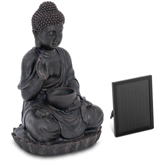 Napelemes szökőkút - üdvözlő Buddha figura - LED világítás | hillvert on Productcaster.