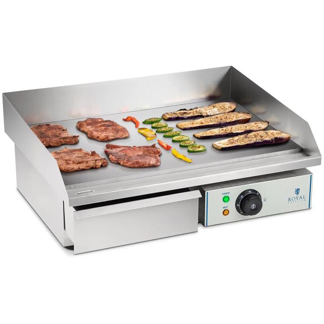 Elektromos grill lap - 55 cm - sima - 1 x 3,0 kW | Royal Catering on Productcaster.