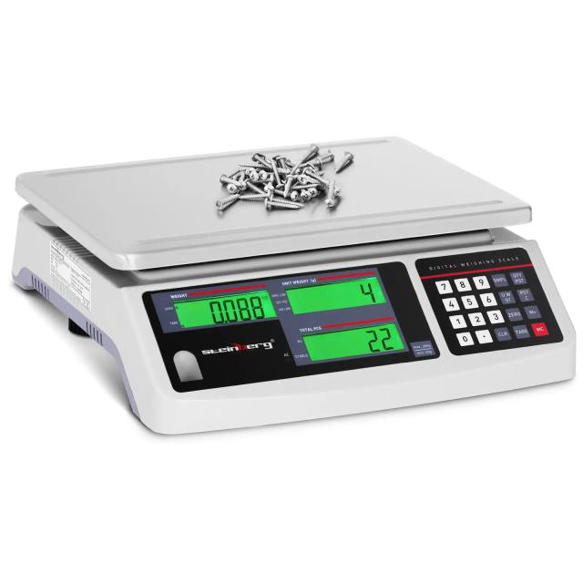 Darabszámláló mérleg - 30 kg / 1 g - 3 LCD - Akkumulátor 72 h | Steinberg Systems on Productcaster.