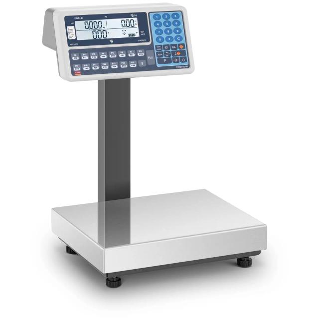 TEM Árszorzós mérleg - hitelesített - 60 kg/20 g - 120 kg/50 g - dupla-LCD on Productcaster.