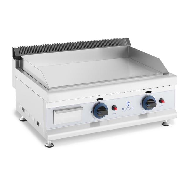 Dupla gázgrill - 60 x 40 cm - sima - 2 x 3100 W - földgáz - 20 mbar | Royal Catering on Productcaster.