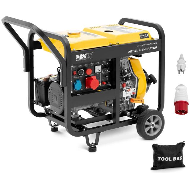 Aggregátor - 2500 / 7500 W - 12,5 l - 230/400 V - mobil - AVR - Euro 5 | MSW on Productcaster.