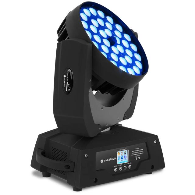 LED Moving Head Zoom - 36 LED - 450 W | Singercon on Productcaster.