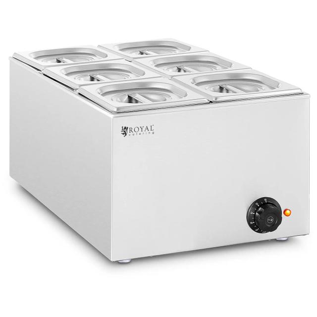 Bain marie - 640 W - 6 x GN 1/6 - Royal Catering on Productcaster.