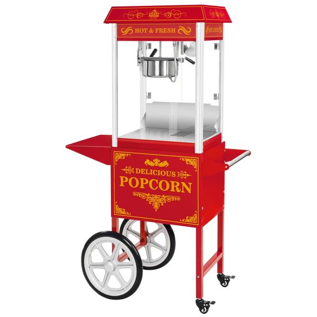 Popcorn gép kocsival - retro design - piros | Royal Catering on Productcaster.