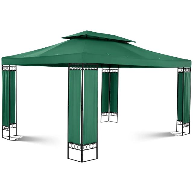 Kerti pavilon - 3 x 4 m - 160 g/m² - sötétzöld | Uniprodo on Productcaster.