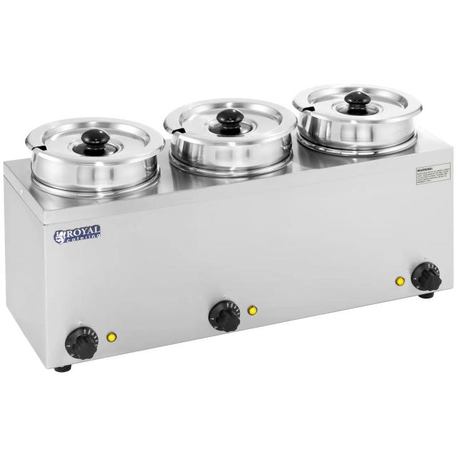 Leves melegentartó - 3 x 2,75 liter - 450 W | Royal Catering on Productcaster.