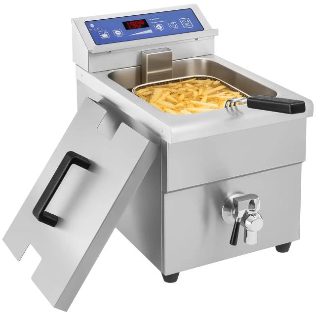 Indukciós fritőz – 1 x 10 literes - 60 - 190 °C | Royal Catering on Productcaster.