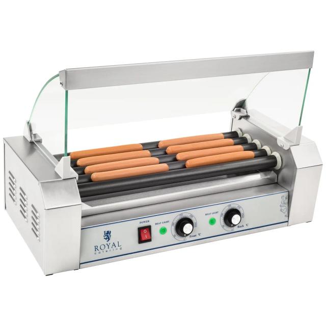 Hot Dog Grill - 5 görgő (max 8 virsli) - Teflon bevonattal | Royal Catering on Productcaster.