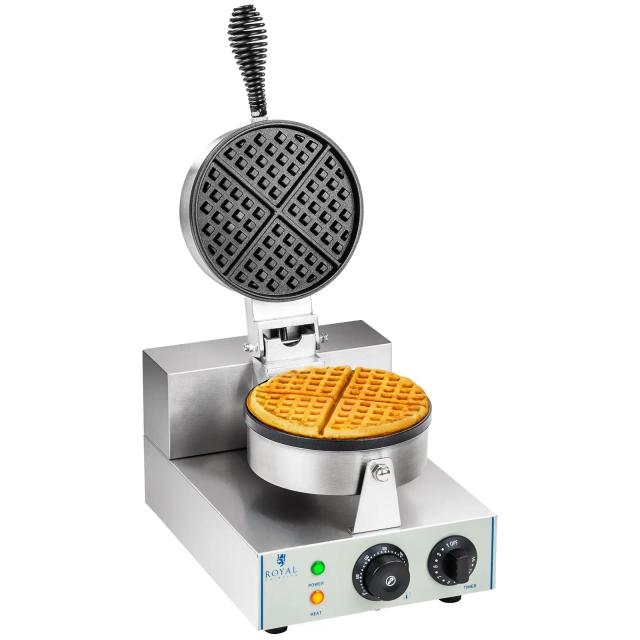 Gofrisütő - 1300 Watt - kerek | Royal Catering on Productcaster.