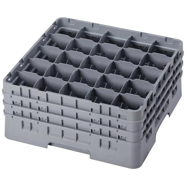 CAMBRO Camrack mosogatókosár poharakhoz - 25 rekesz - 50 x 50 x 22,5 cm - pohármagasság: 17,4 cm on Productcaster.