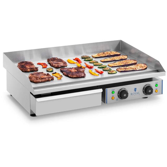 Elektromos grill lap - 72,5 cm - sima - 2 x 2,2 kW | Royal Catering on Productcaster.