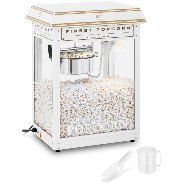 Pop-corn készítő gép - fehér és arany | Royal Catering on Productcaster.