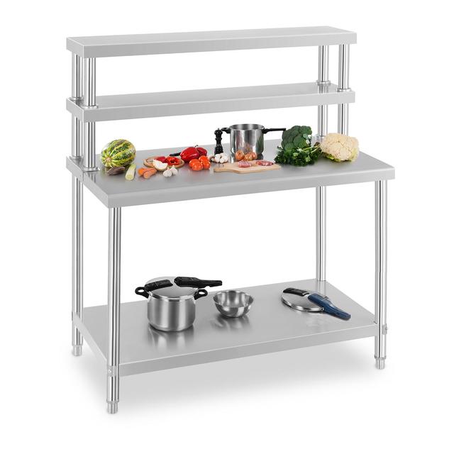 Commercial Stainless Steel Table And Shelf 120 x 70 cm - by Royal Catering on Productcaster.