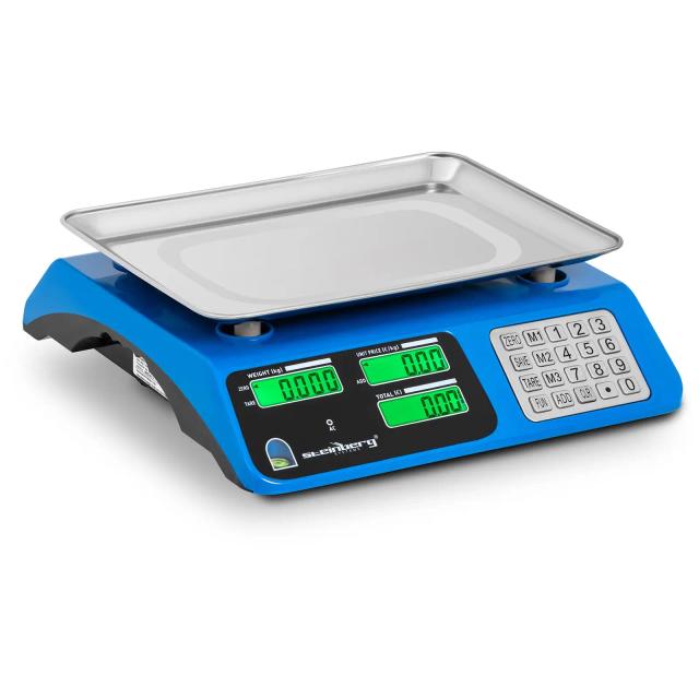 Digital Weighing Scale 40 kg / 2 g Dual LCD Raised Edge - Price Calculating Scales by Steinberg Systems on Productcaster.