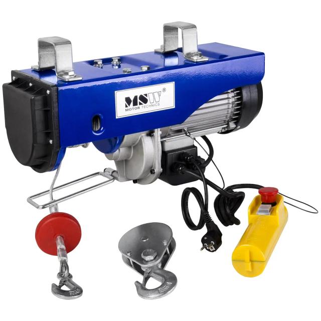 Pulley 1600 W 990 kg 12 m - Electric Cable Hoists by MSW on Productcaster.