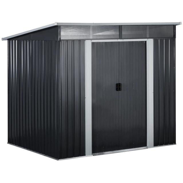 Metal Tool Shed 225 x 180 x 203 cm - Garden Helpers by Uniprodo on Productcaster.