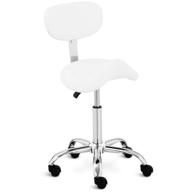 Saddle Chair 600-800 mm 150 kg White - Saddle Stool by Physa on Productcaster.