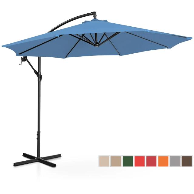 Parasol - Blauw - rond - Ø 300 cm - kantelbaar | Uniprodo on Productcaster.