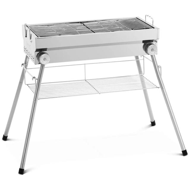 Kullgrill - Hylle - sammenleggbar grill - 53 x 26 cm - rustfritt stål / stål - Royal Catering on Productcaster.