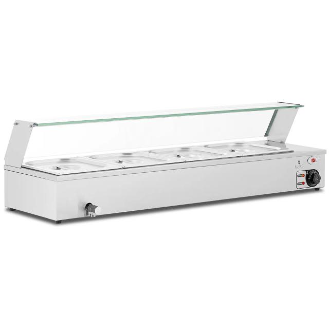 Bain-Marie - 2,000 W - 4 GN 1/2 - robinet de scurgere - protecție pentru sticlă on Productcaster.