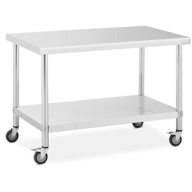 Banca de lucru pe roți - 70 x 120 cm - 158 kg capacitate de încărcare - Royal Catering on Productcaster.