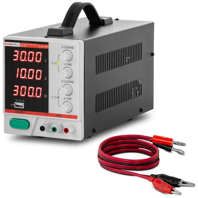 Sursa de alimentare de banc - 0 - 30 V - 0 - 10 A DC - 300} W - Afișaj cu 4 cifre LED - USB on Productcaster.