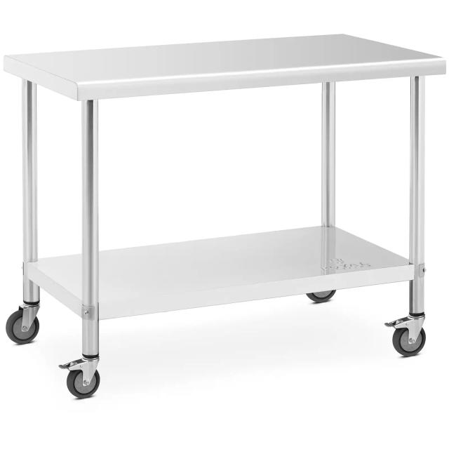 Banca de lucru pe roți - 60 x 120 cm - 158 kg capacitate de încărcare - Royal Catering on Productcaster.