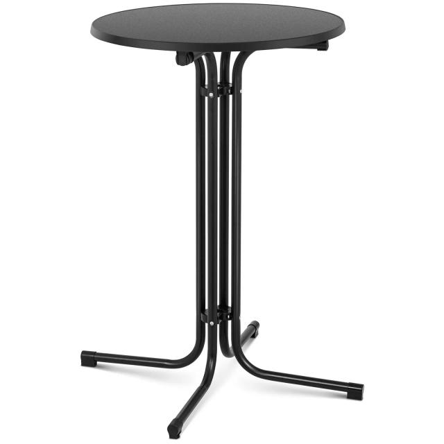 Masă de bar High Top - Ø 70 cm - pliabilă - negru on Productcaster.