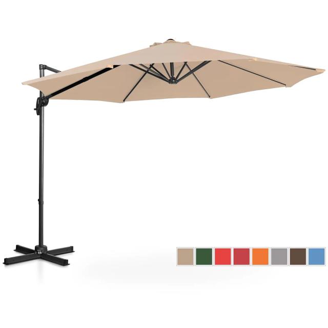 Umbrelă de grădină - Crem - Rotundă - Ø 300 cm - Înclinabilă și rotativă on Productcaster.