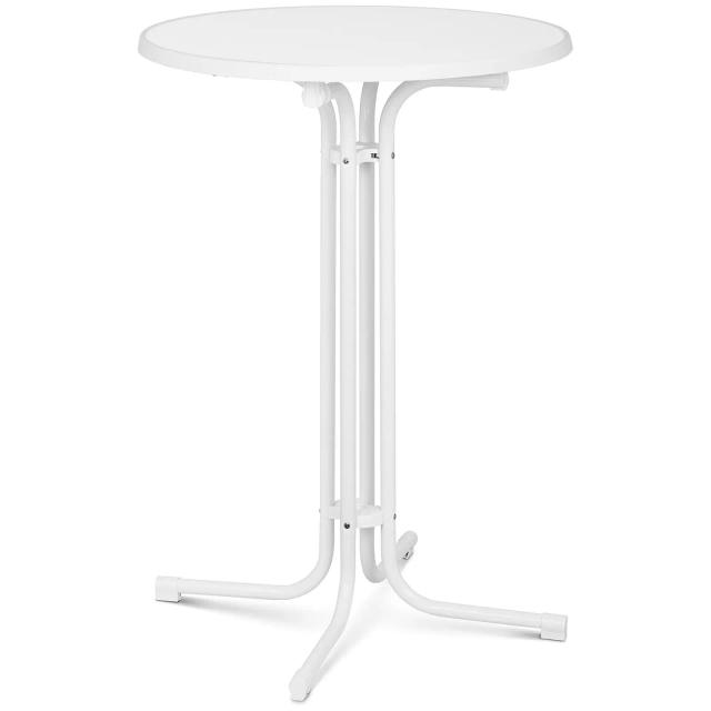 Masă de bar High Top - Ø 80 cm - pliabilă - alb on Productcaster.