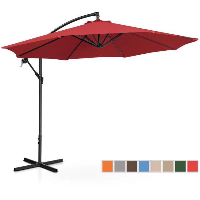 Umbrelă de grădină - bordo - rotundă - Ø 300 cm - înclinabilă on Productcaster.