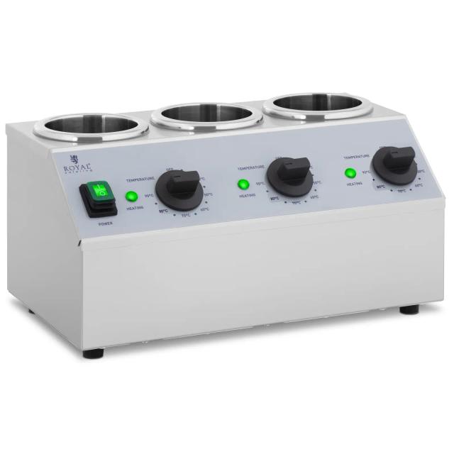 Încălzitor de sosuri - 3 x 1 L - Panou de control superior - Royal Catering on Productcaster.