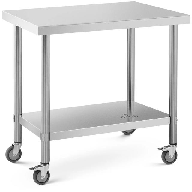 Banca de lucru pe roți - 60 x 90 cm - 145 kg capacitate de încărcare - Royal Catering on Productcaster.