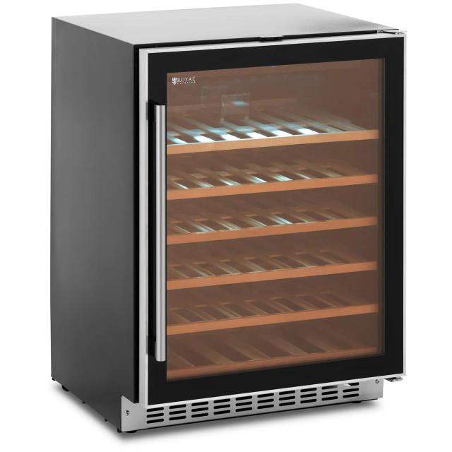 Frigider pentru vinuri - 135 l - negru/argintiu - Royal Catering on Productcaster.