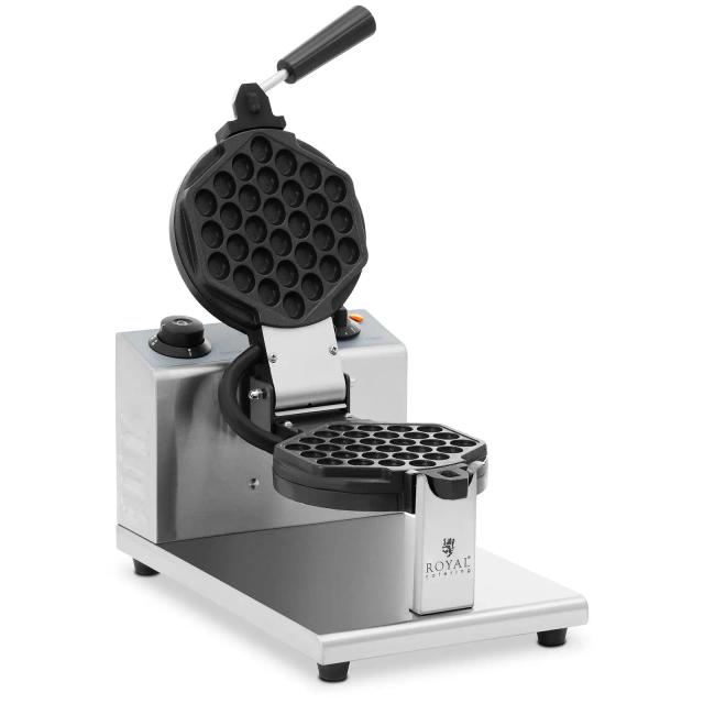 Bubble Waffle Maker - rotund - 1 vafă mare - 1200 W - Royal Catering on Productcaster.