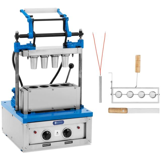 Mașină de făcut conuri de vafe - 100 - 120 vafe/h - 55 x 70 mm - Royal Catering on Productcaster.