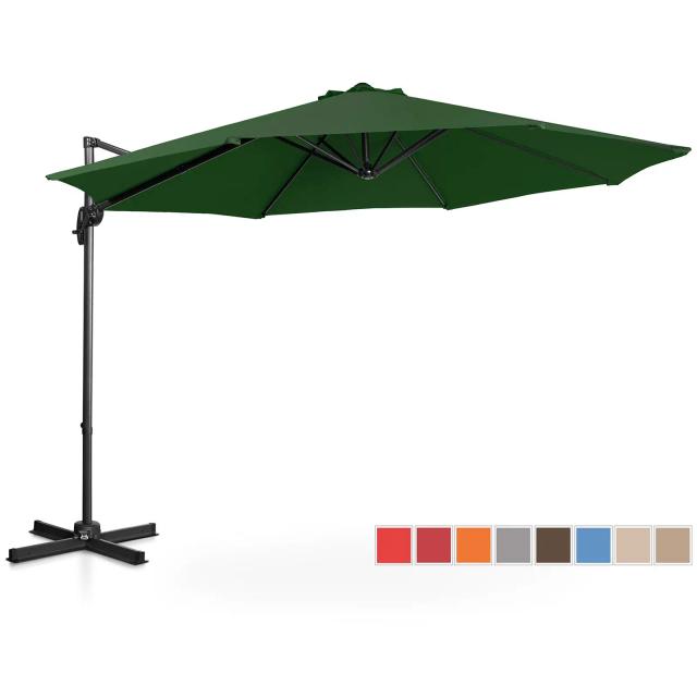 Umbrelă de grădină - Verde - Rotundă - Ø 300 cm - Înclinabilă și rotativă on Productcaster.