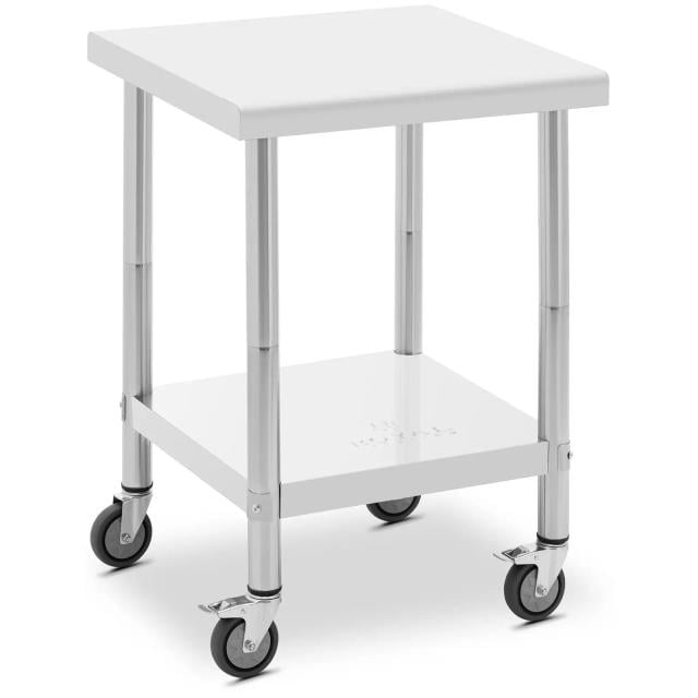 Banca de lucru pe roți - 60 x 60 cm - 120 kg capacitate de încărcare - Royal Catering on Productcaster.