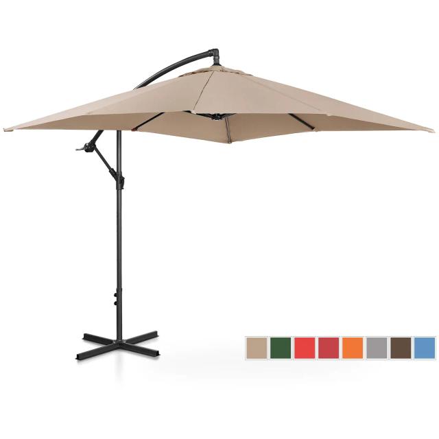 Umbrelă de grădină - Crem - Pătrată - 250 x 250 cm - Înclinabilă on Productcaster.